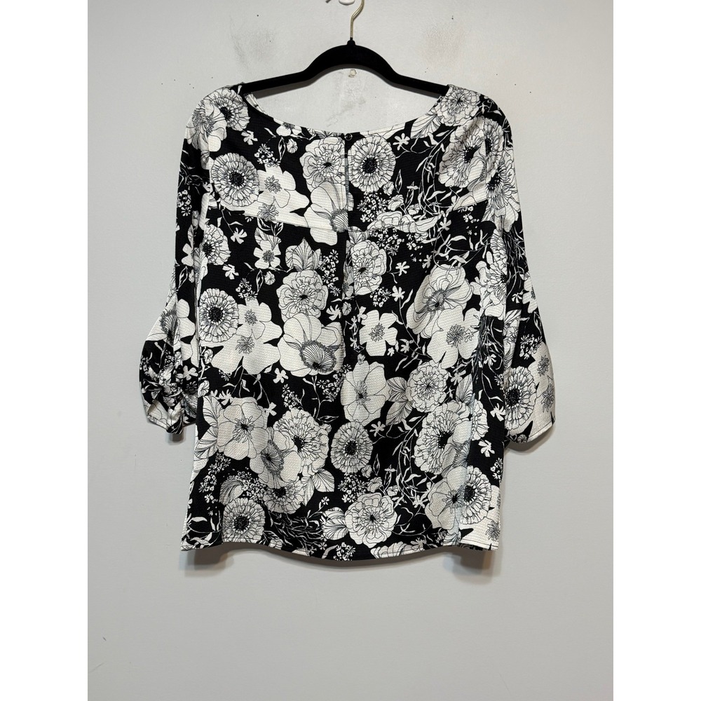 Talbots Cottagecore Timeless Floral Top Womens Size Medium Classic Office Chic - Picture 2 of 7